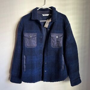 NWT Men’s Peter Millar High Pile Sherpa Shirt Jacket, MSRP $248